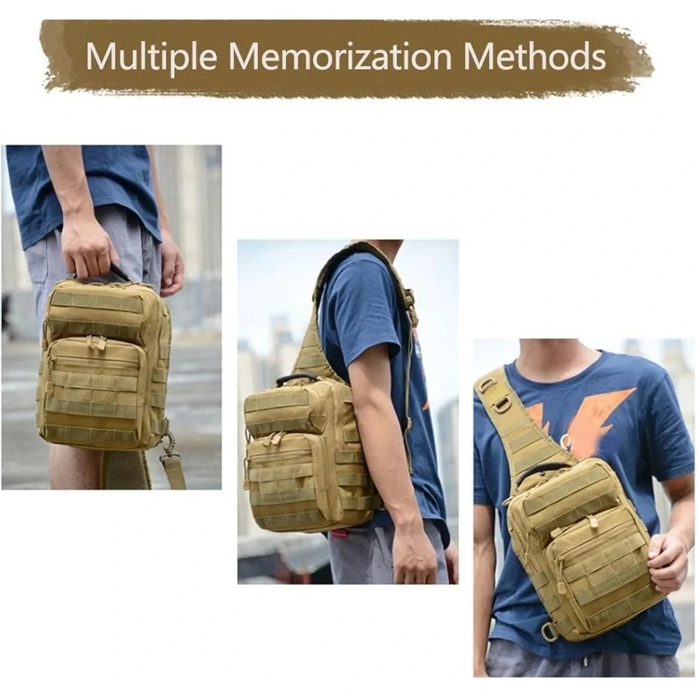 Eastwest USA Tactical Sling Bag Tan Coyote‎ Brown MOLLE Shoulder Pack New